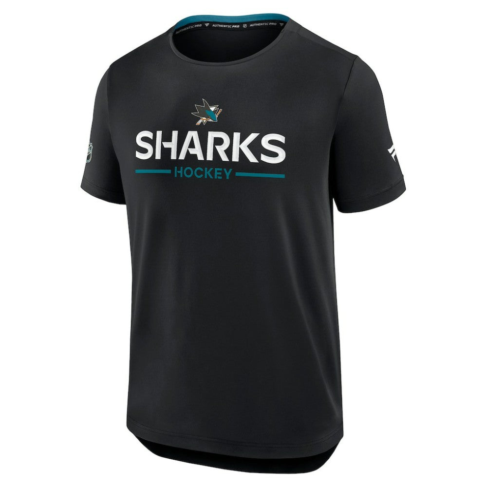 San Jose Sharks Fanatics Authentic Pro Rink Tech T-Shirt - Black T-shirts
