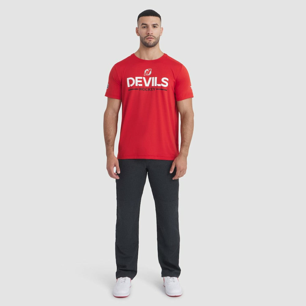 New Jersey Devils Fanatics Authentic Pro Rink Tech T-Shirt - Red T-shirts