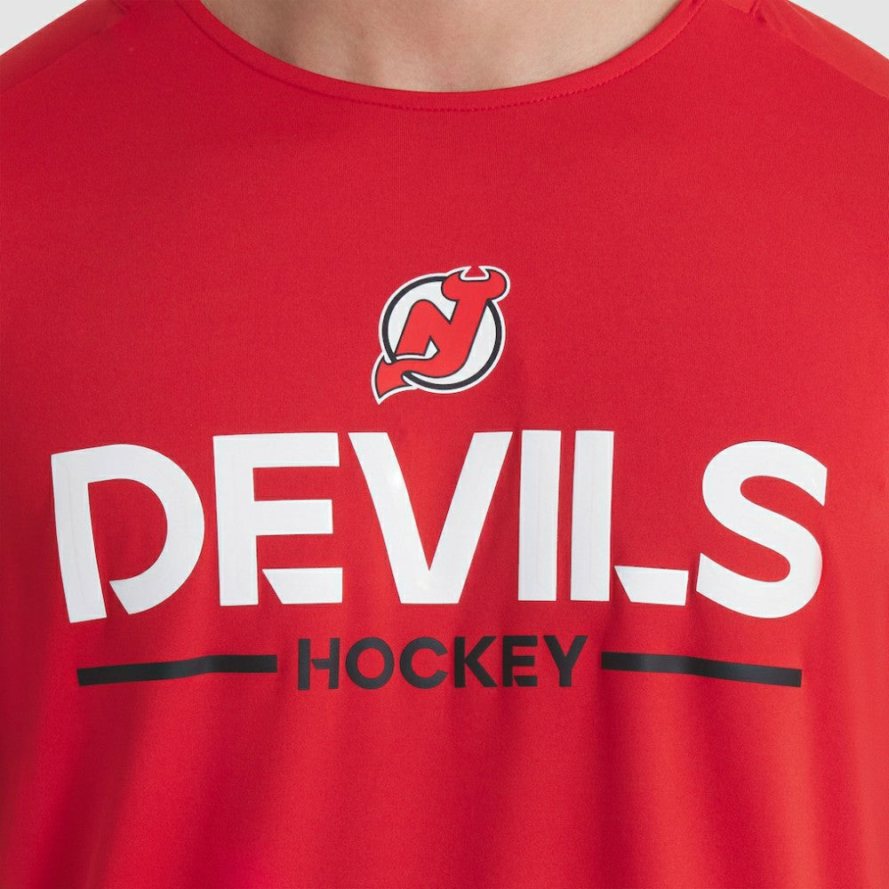 New Jersey Devils Fanatics Authentic Pro Rink Tech T-Shirt - Red T-shirts