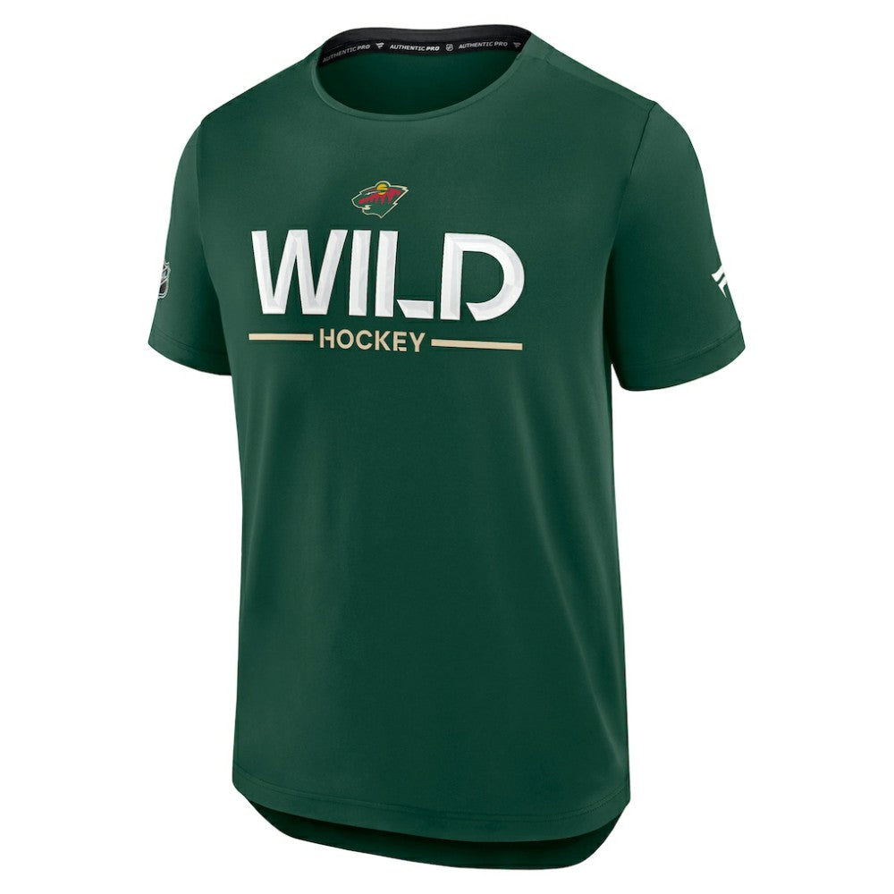 Minnesota Wild Fanatics Authentic Pro Rink Tech T-Shirt - Green T-shirts