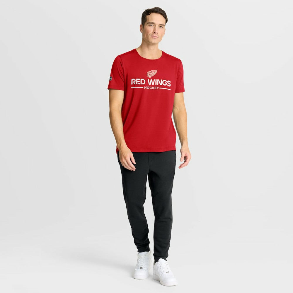 Detroit Red Wings Fanatics Authentic Pro Centennial Rink Tech T-Shirt - Red T-shirts