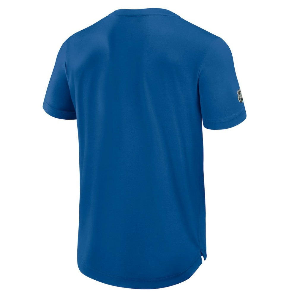 New York Rangers Fanatics Authentic Pro Rink Centennial Tech T-Shirt - Blue T-shirts