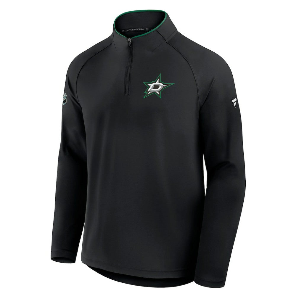 Dallas Stars Fanatics Authentic Pro Rink Training Quarter-Zip Pullover - Black Pullover