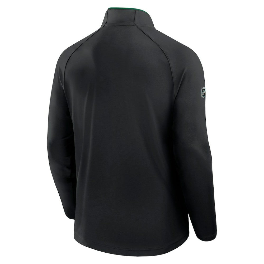 Dallas Stars Fanatics Authentic Pro Rink Training Quarter-Zip Pullover - Black Pullover