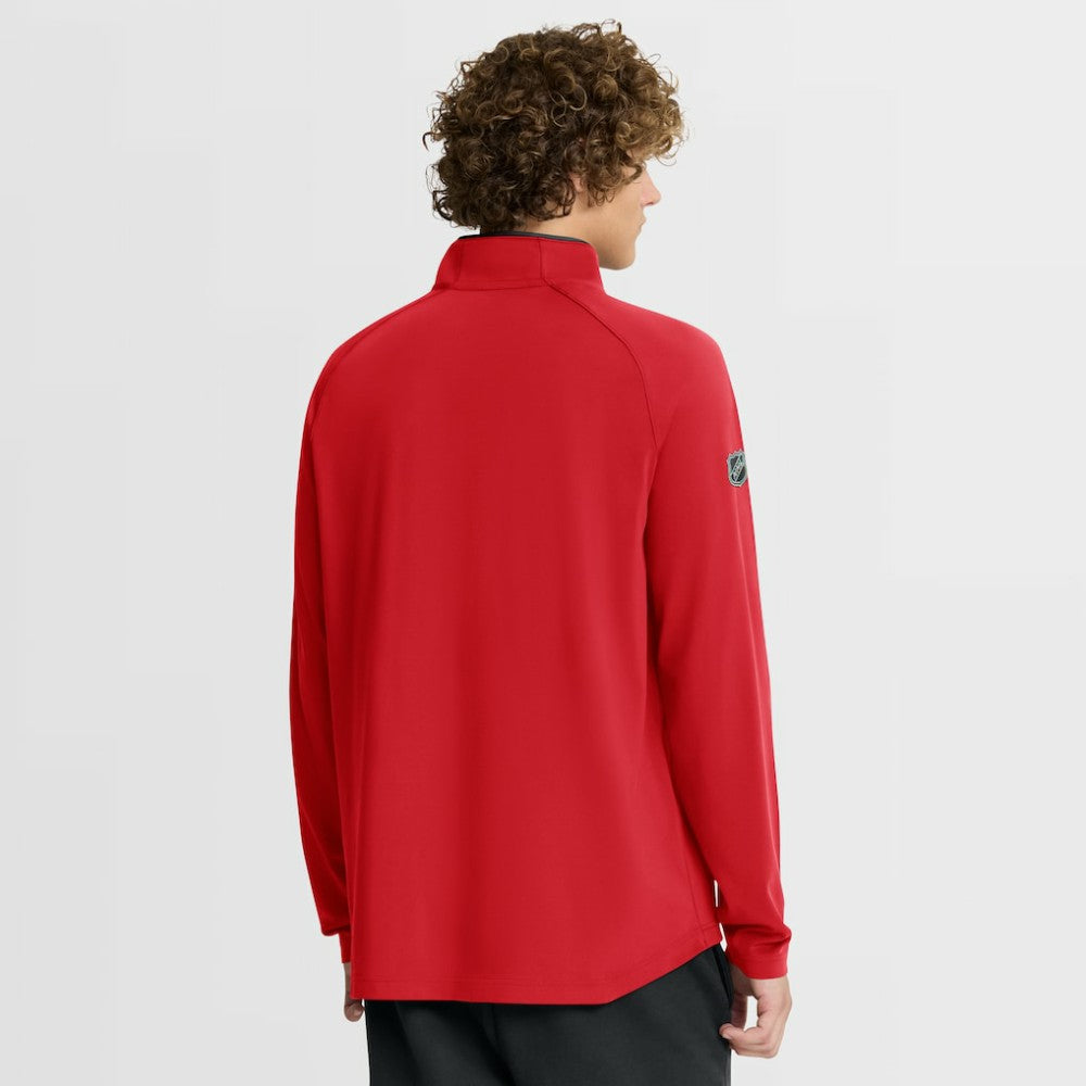 Chicago Blackhawks Fanatics Authentic Pro Rink Training Quarter-Zip Pullover - Red Pullover