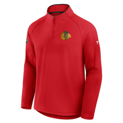 Chicago Blackhawks Fanatics Authentic Pro Rink Training Quarter-Zip Pullover - Red Pullover
