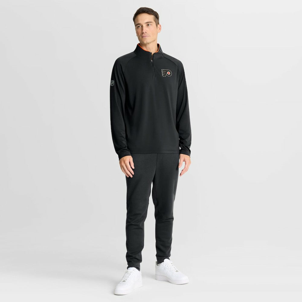 Philadelphia Flyers Fanatics Authentic Pro Rink Training Quarter-Zip Pullover - Black Pullover