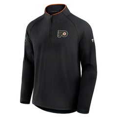 Philadelphia Flyers Fanatics Authentic Pro Rink Training Quarter-Zip Pullover - Black Pullover