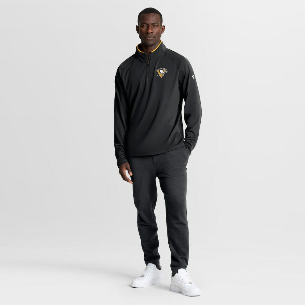 Pittsburgh Penguins Fanatics Authentic Pro Rink Training Quarter-Zip Pullover - Black Pullover