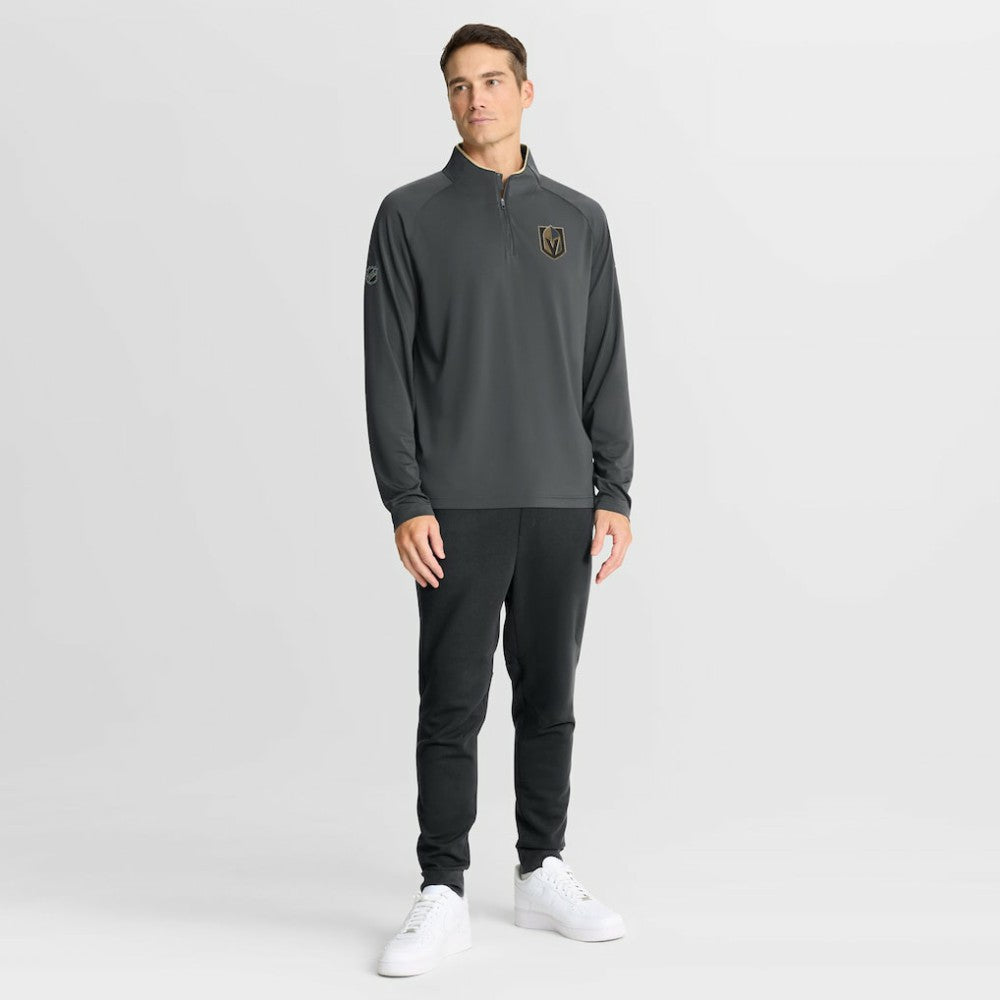 Vegas Golden Knights Fanatics Authentic Pro Rink Training Quarter-Zip Pullover - Gray Pullover