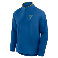 St. Louis Blues Fanatics Authentic Pro Rink Training Quarter-Zip Pullover - Blue Pullover