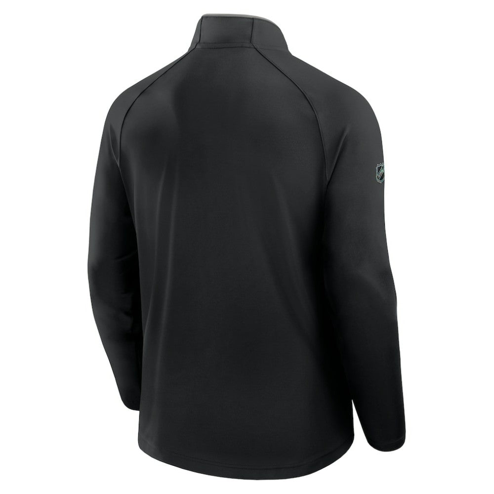Los Angeles Kings Fanatics Authentic Pro Rink Training Quarter-Zip Pullover - Black Pullover
