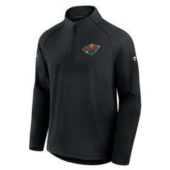 Minnesota Wild Fanatics Authentic Pro Rink Training Quarter-Zip Pullover - Black Pullover