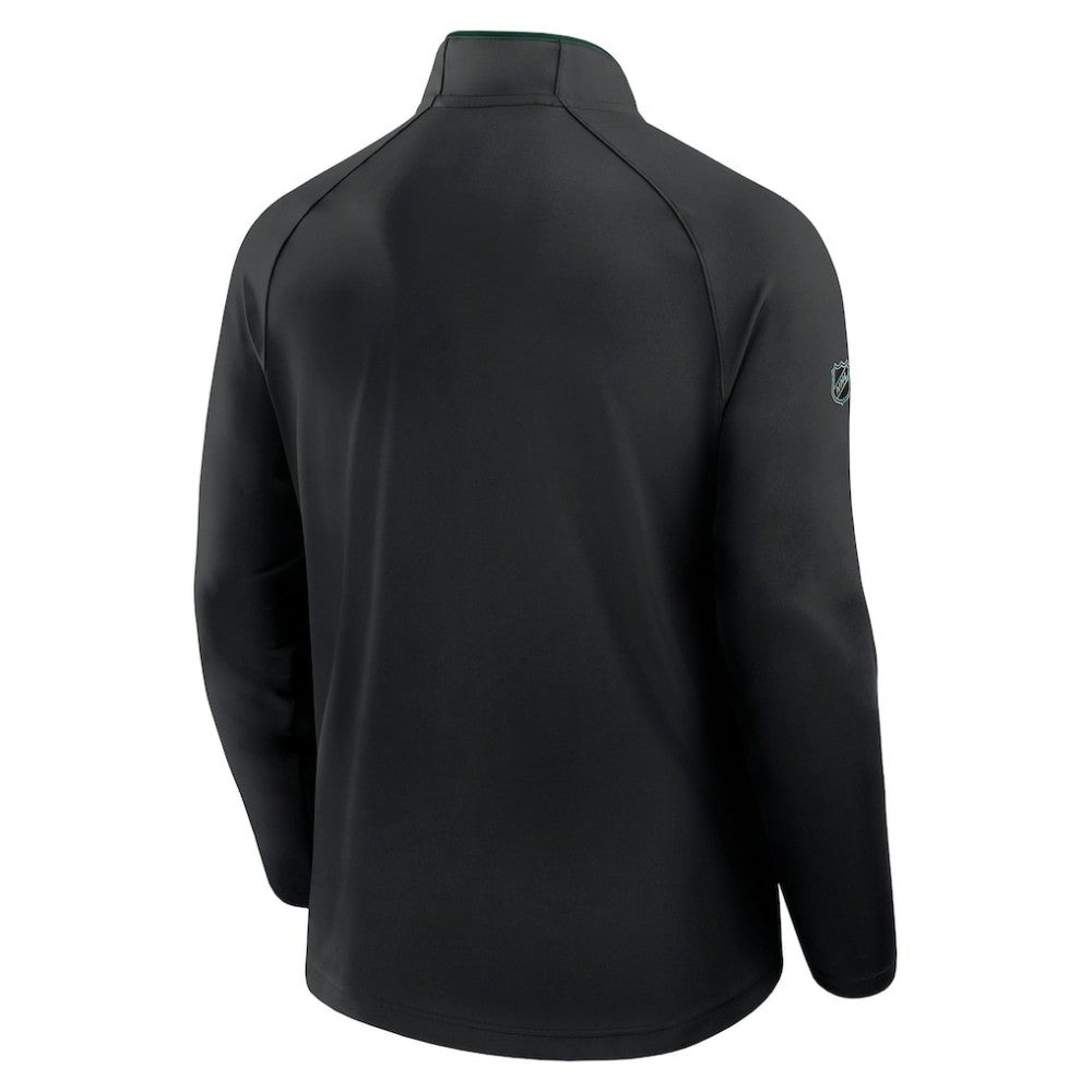 Minnesota Wild Fanatics Authentic Pro Rink Training Quarter-Zip Pullover - Black Pullover