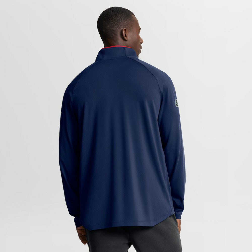 Columbus Blue Jackets Fanatics Authentic Pro Rink Training Quarter-Zip Pullover - Navy Pullover