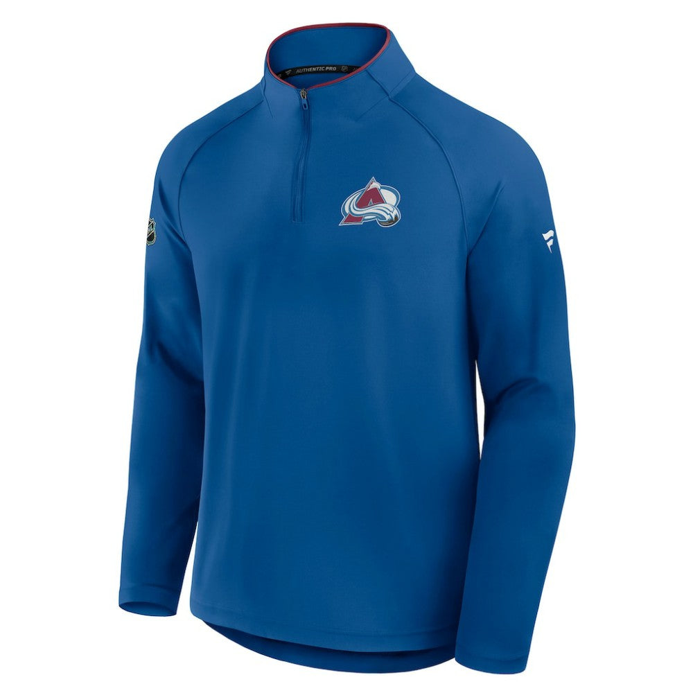 Colorado Avalanche Fanatics Authentic Pro Rink Training Quarter-Zip Pullover - Blue Pullover