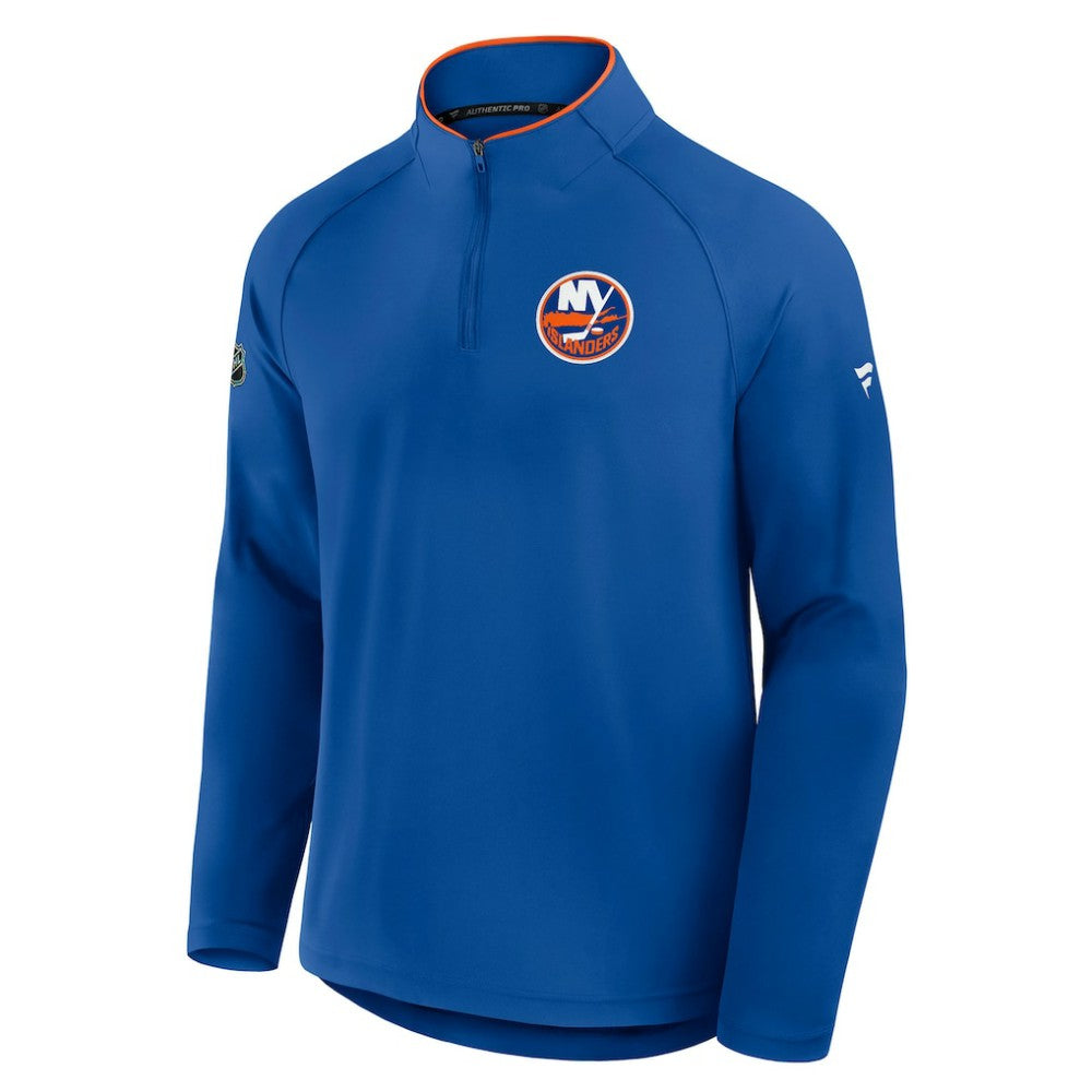 New York Islanders Fanatics Authentic Pro Rink Training Quarter-Zip Pullover - Royal Pullover
