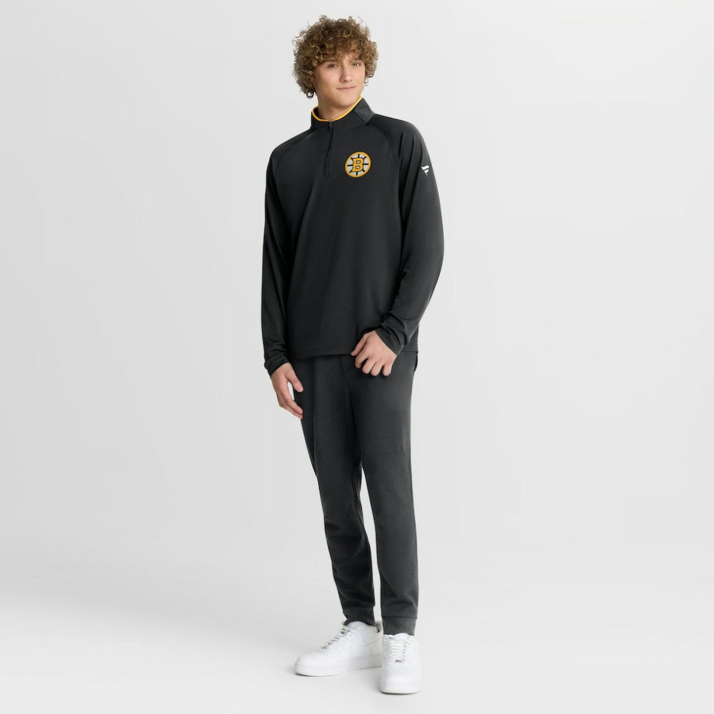Boston Bruins Fanatics Authentic Pro Rink Training Quarter-Zip Pullover - Black Pullover