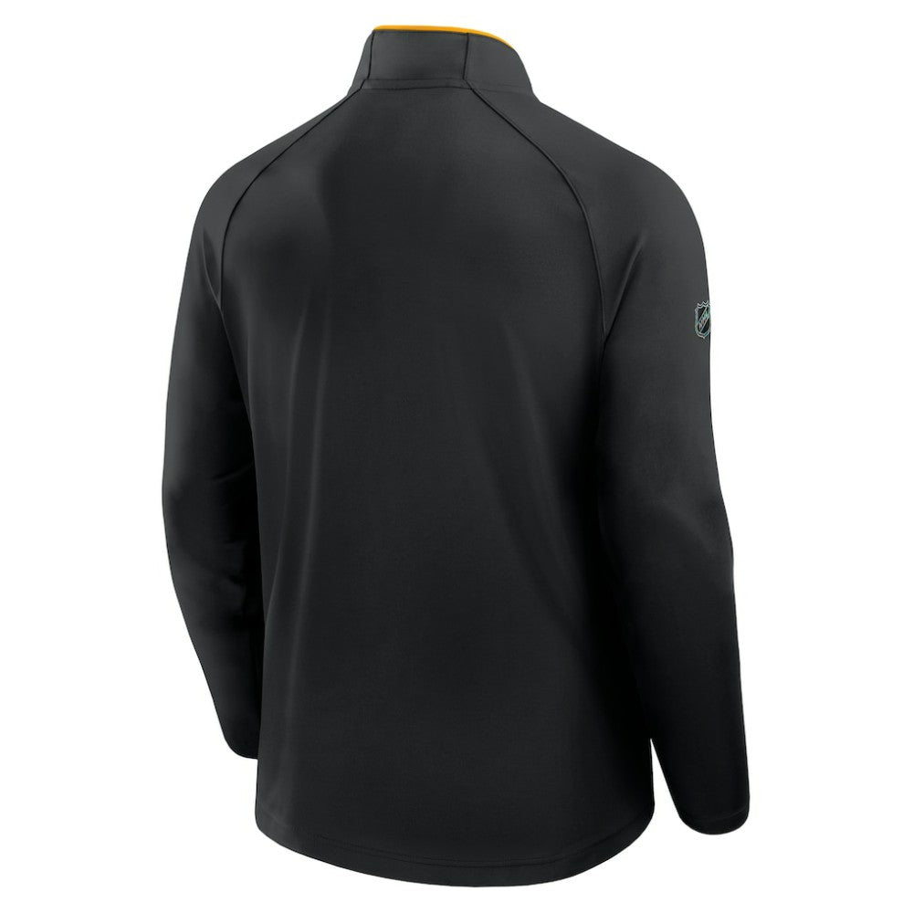 Boston Bruins Fanatics Authentic Pro Rink Training Quarter-Zip Pullover - Black Pullover