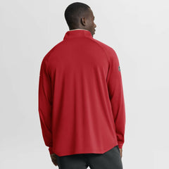 Detroit Red Wings Fanatics Authentic Pro Rink Training Centennial Raglan Quarter-Zip Pullover - Red Pullover