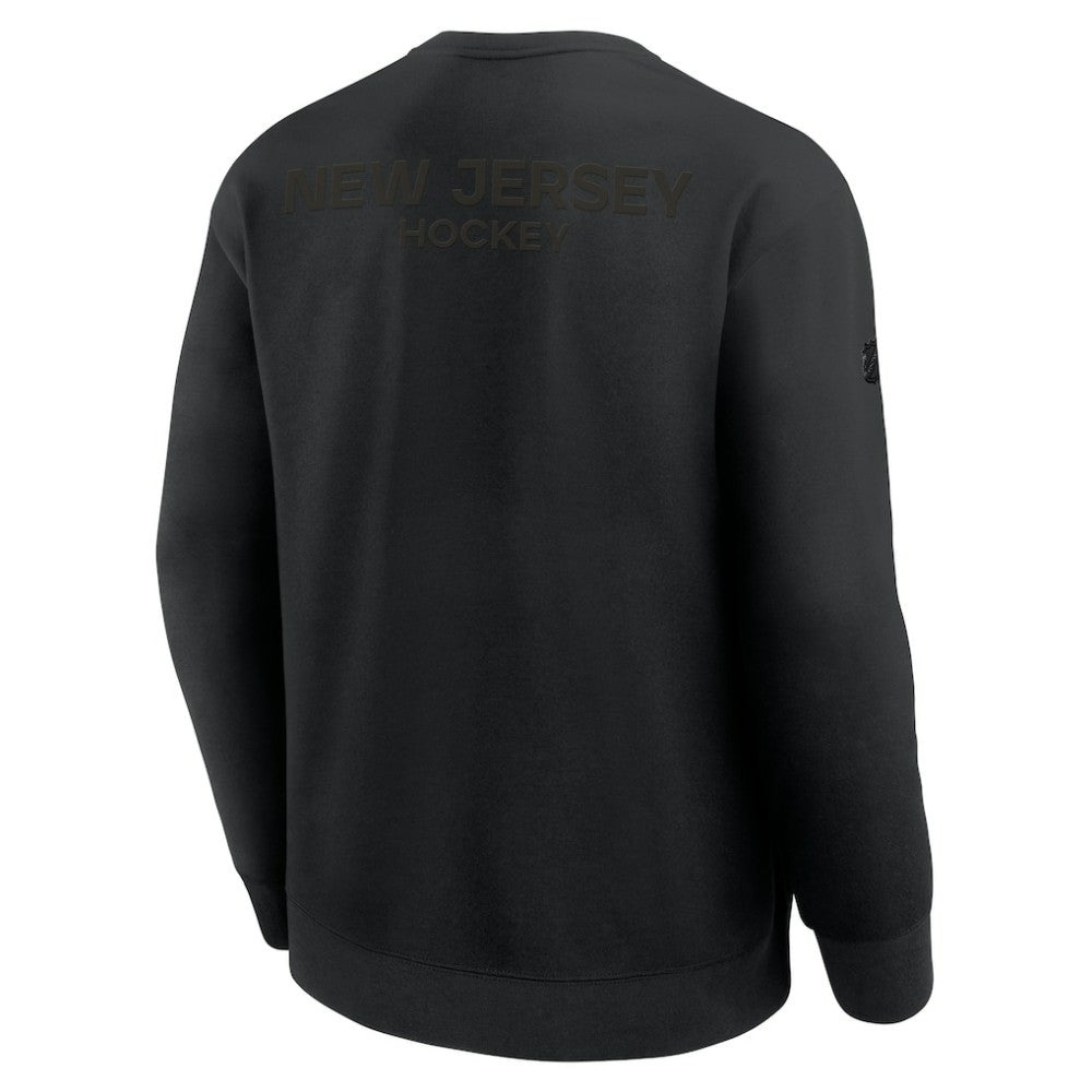 New Jersey Devils Fanatics Authentic Pro Road Tri-Blend Sweatshirt - Black Sweatshirts