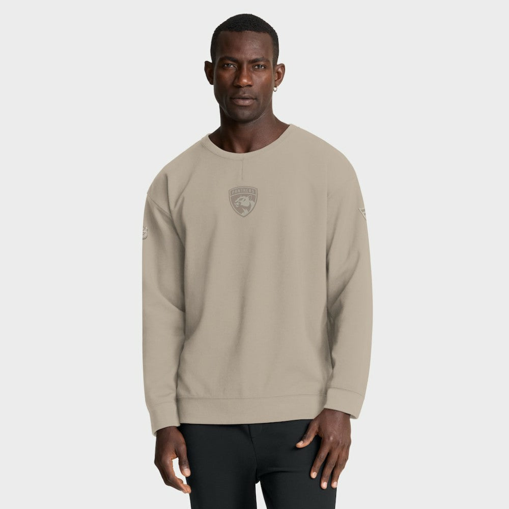 Florida Panthers Fanatics Authentic Pro Road Tri-Blend Sweatshirt - Tan Sweatshirts