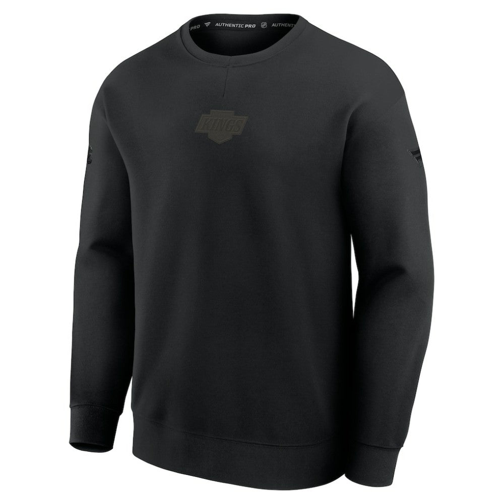 Los Angeles Kings Fanatics Authentic Pro Road Tri-Blend Sweatshirt - Black Sweatshirts