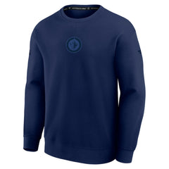 Winnipeg Jets Fanatics Authentic Pro Road Tri-Blend Sweatshirt - Navy Sweatshirts