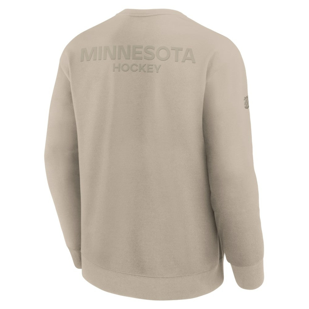Minnesota Wild Fanatics Authentic Pro Road Tri-Blend Sweatshirt - Tan Sweatshirts
