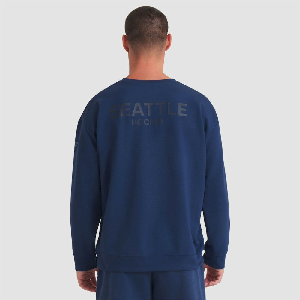 Seattle Kraken Fanatics Authentic Pro Road Tri-Blend Sweatshirt - Deep Sea Blue Sweatshirts
