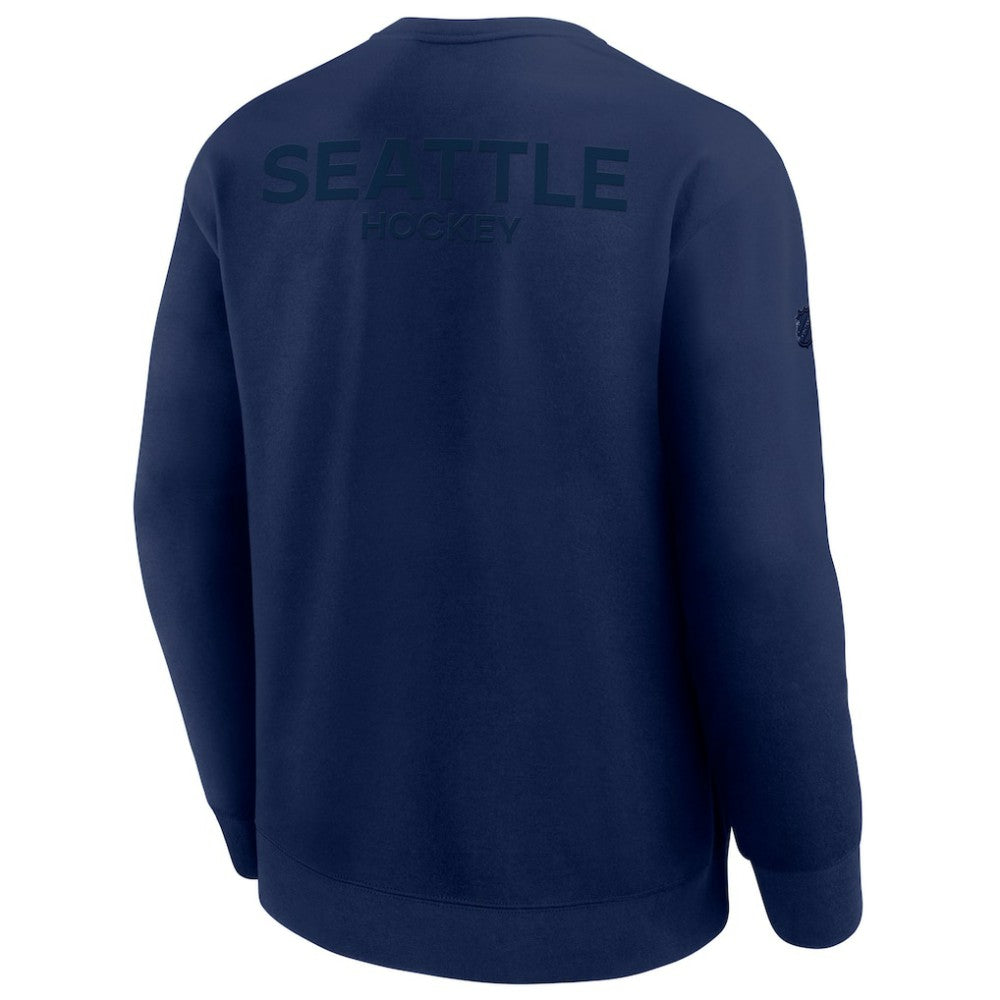 Seattle Kraken Fanatics Authentic Pro Road Tri-Blend Sweatshirt - Deep Sea Blue Sweatshirts