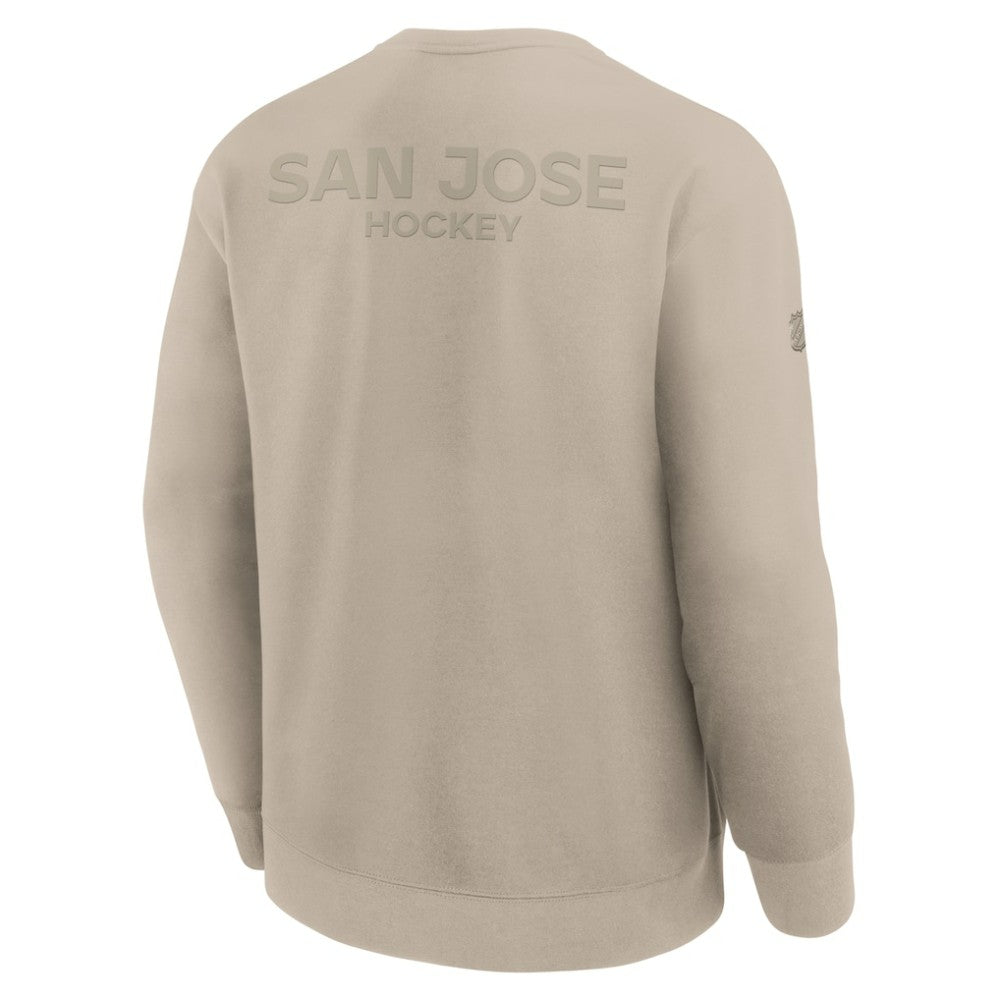 San Jose Sharks Fanatics Authentic Pro Road Tri-Blend Sweatshirt - Tan Sweatshirts