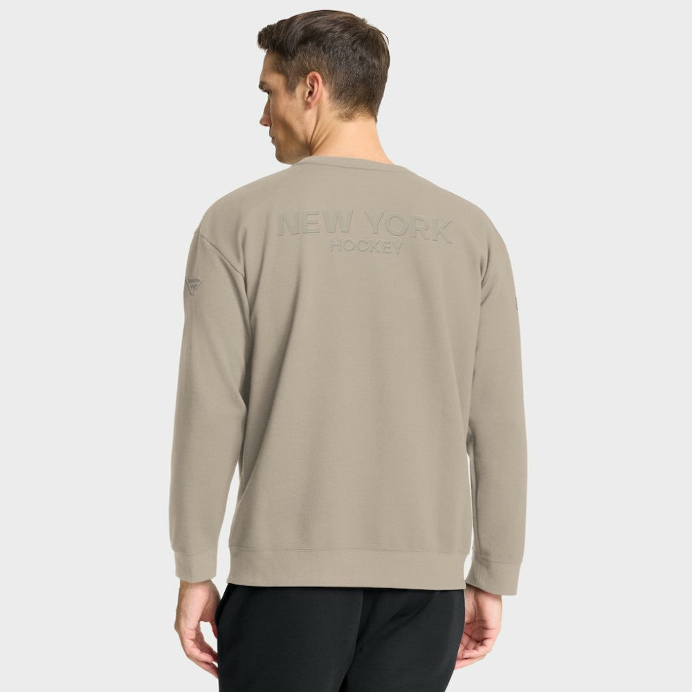 New York Islanders Fanatics Authentic Pro Road Tri-Blend Sweatshirt - Tan Sweatshirts