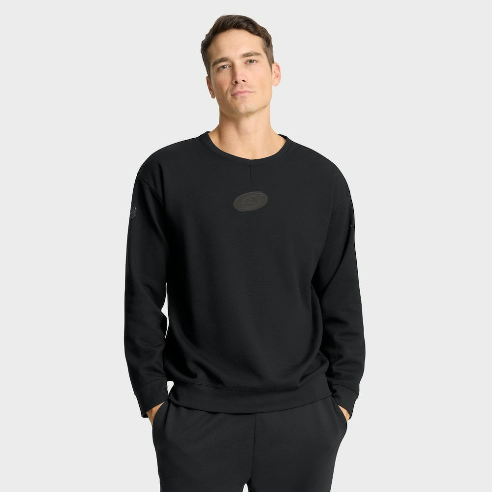 Carolina Hurricanes Fanatics Authentic Pro Road Tri-Blend Sweatshirt - Black Sweatshirts