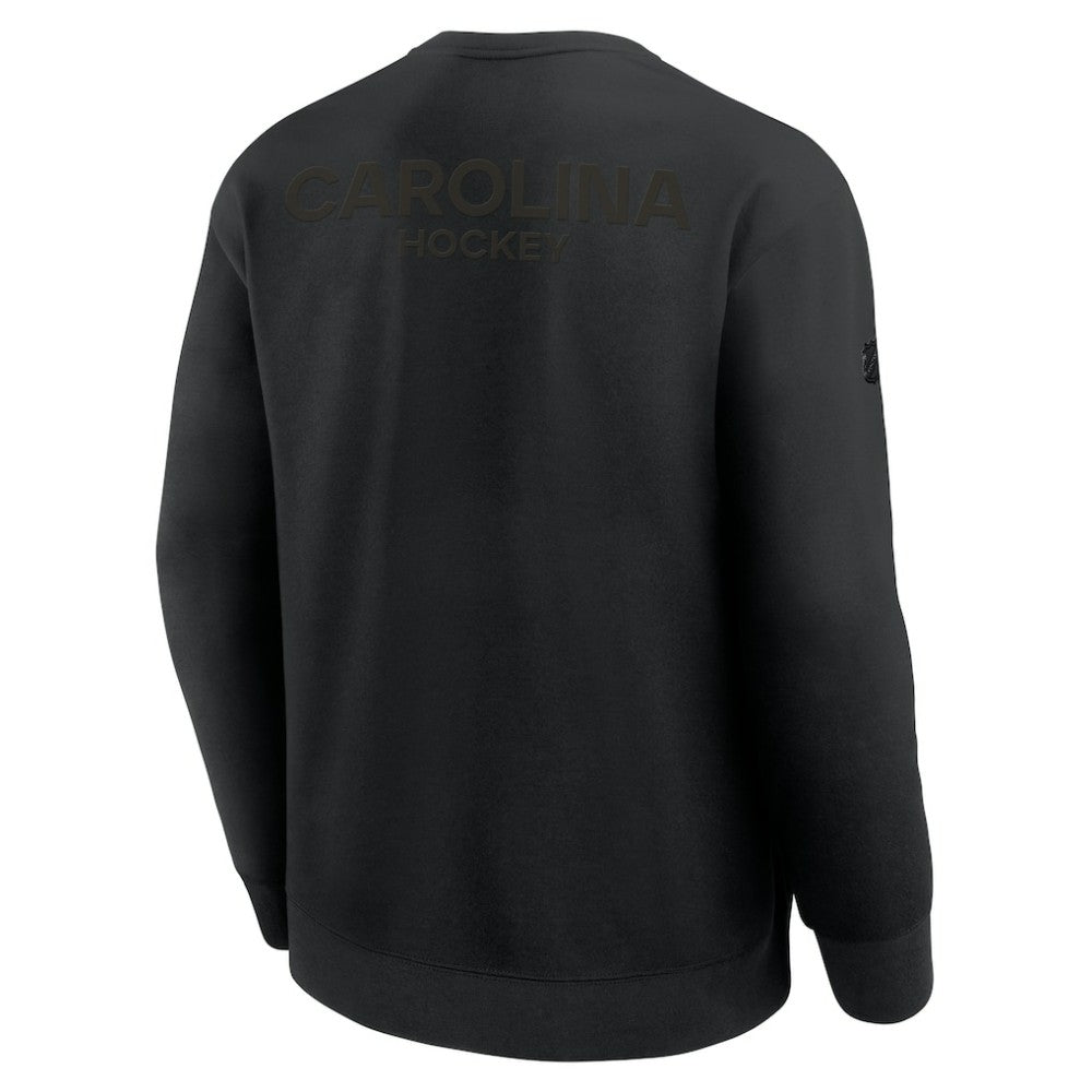Carolina Hurricanes Fanatics Authentic Pro Road Tri-Blend Sweatshirt - Black Sweatshirts