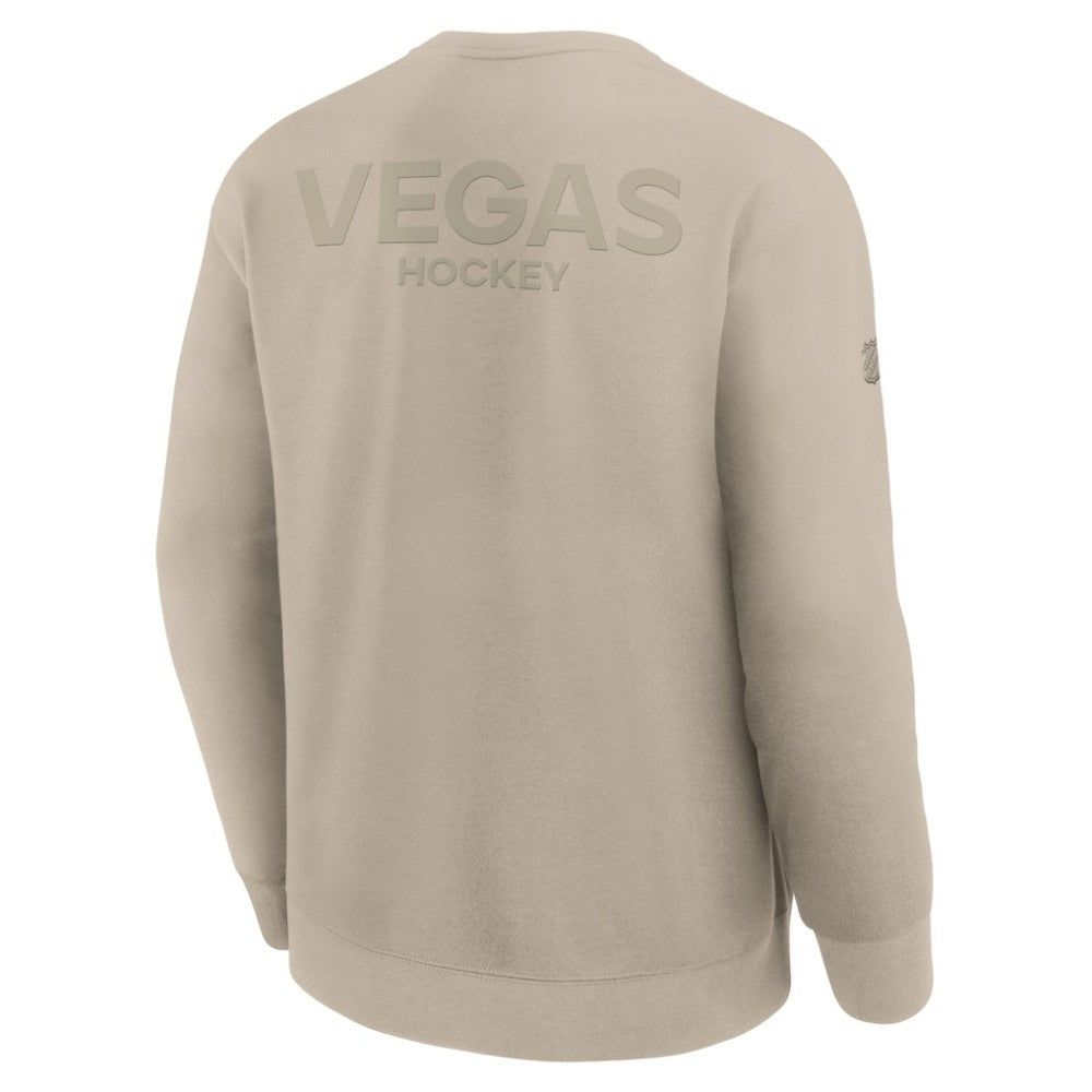 Vegas Golden Knights Fanatics Authentic Pro Road Tri-Blend Sweatshirt - Tan Sweatshirts