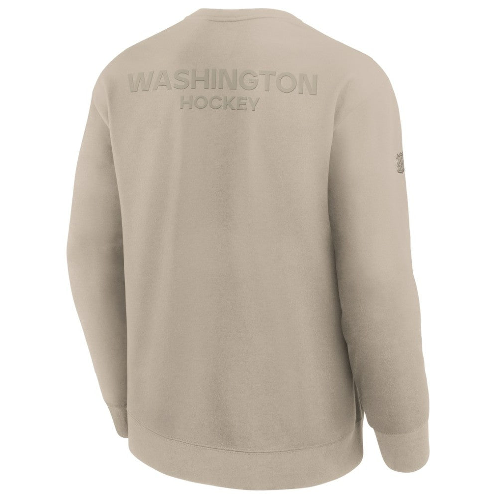 Washington Capitals Fanatics Authentic Pro Road Tri-Blend Sweatshirt - Tan Sweatshirts