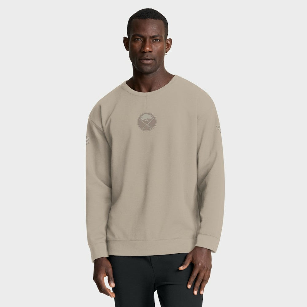 Buffalo Sabres Fanatics Authentic Pro Road Tri-Blend Sweatshirt - Tan Sweatshirts