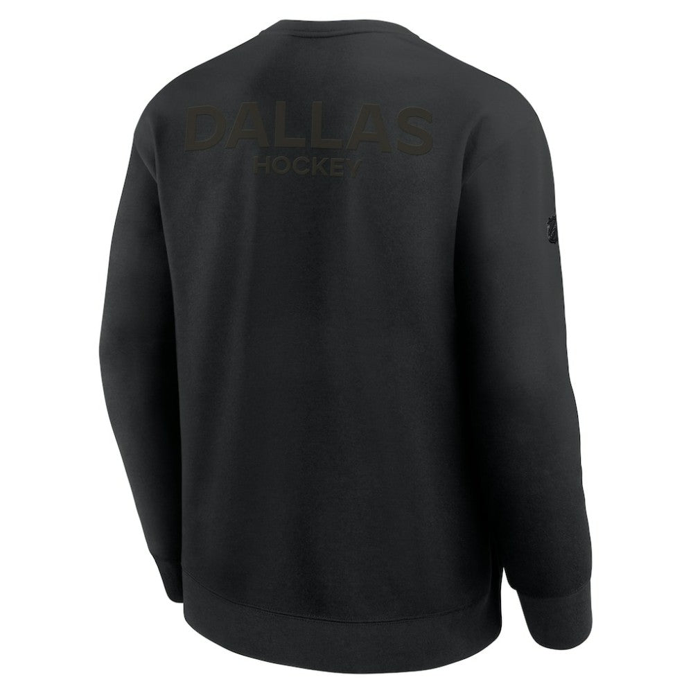 Dallas Stars Fanatics Authentic Pro Road Tri-Blend Sweatshirt - Black Sweatshirts