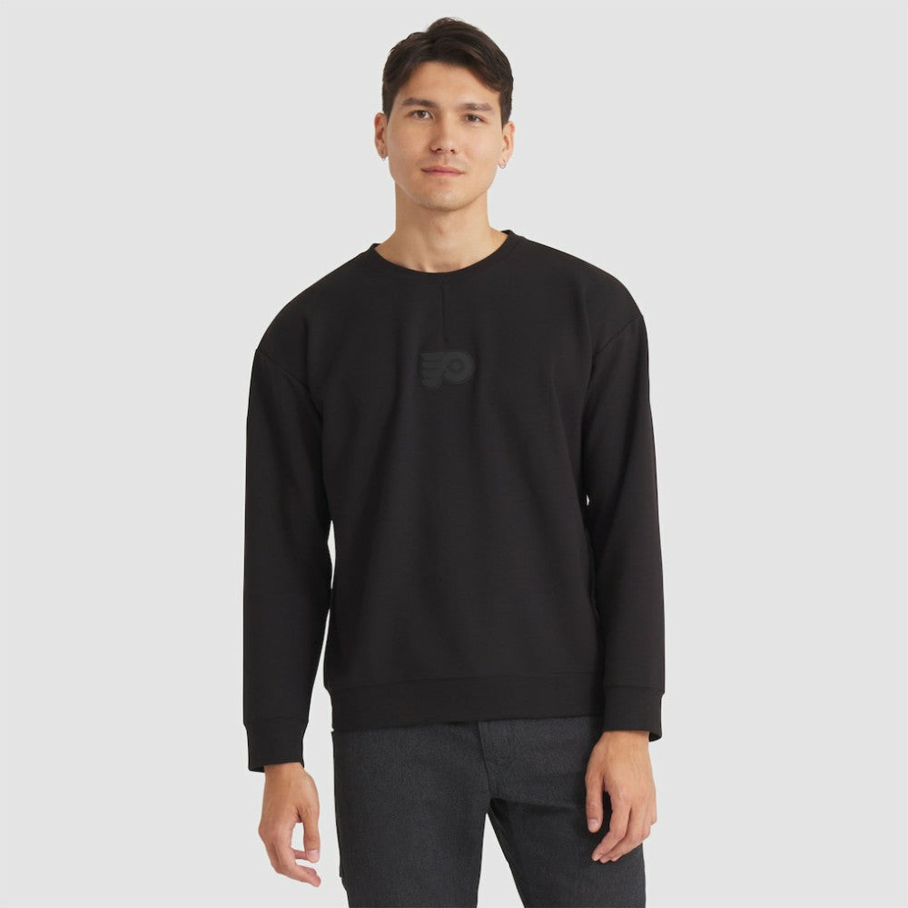 Philadelphia Flyers Fanatics Authentic Pro Road Tri-Blend Sweatshirt - Black Sweatshirts