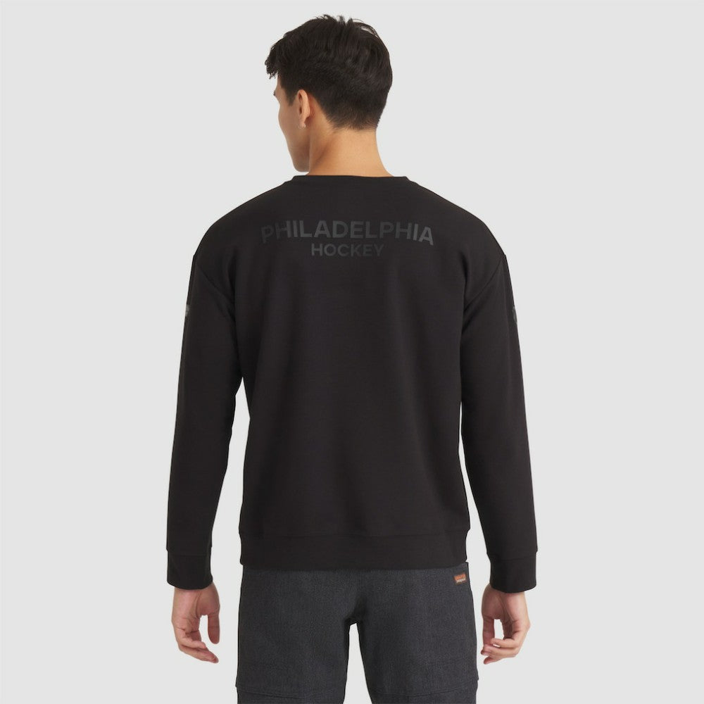 Philadelphia Flyers Fanatics Authentic Pro Road Tri-Blend Sweatshirt - Black Sweatshirts