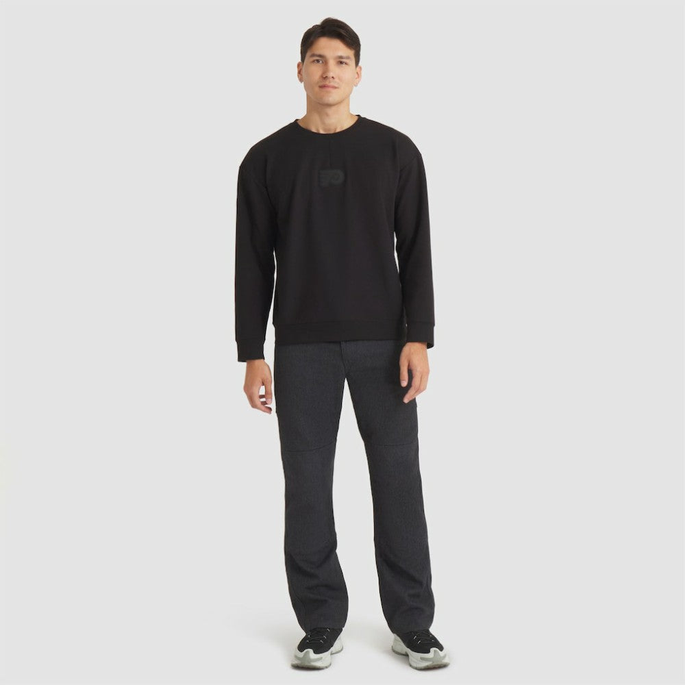 Philadelphia Flyers Fanatics Authentic Pro Road Tri-Blend Sweatshirt - Black Sweatshirts