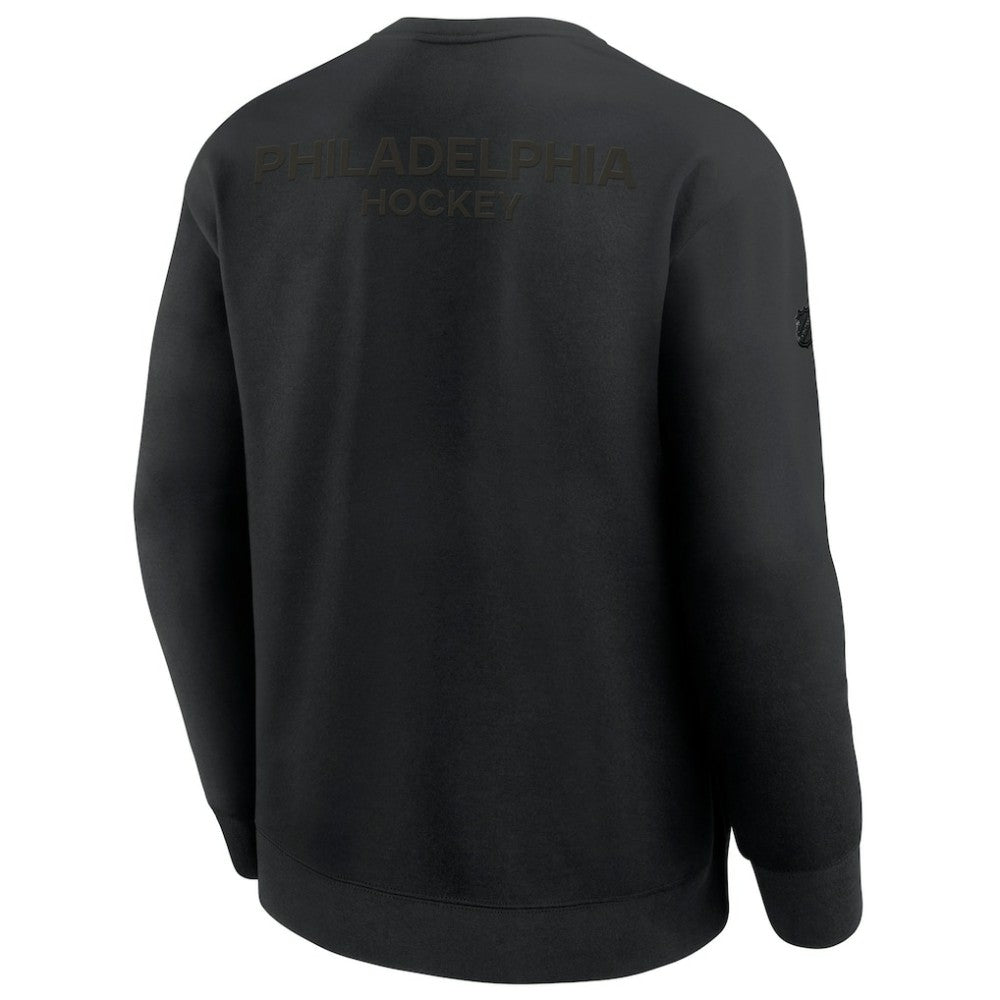 Philadelphia Flyers Fanatics Authentic Pro Road Tri-Blend Sweatshirt - Black Sweatshirts