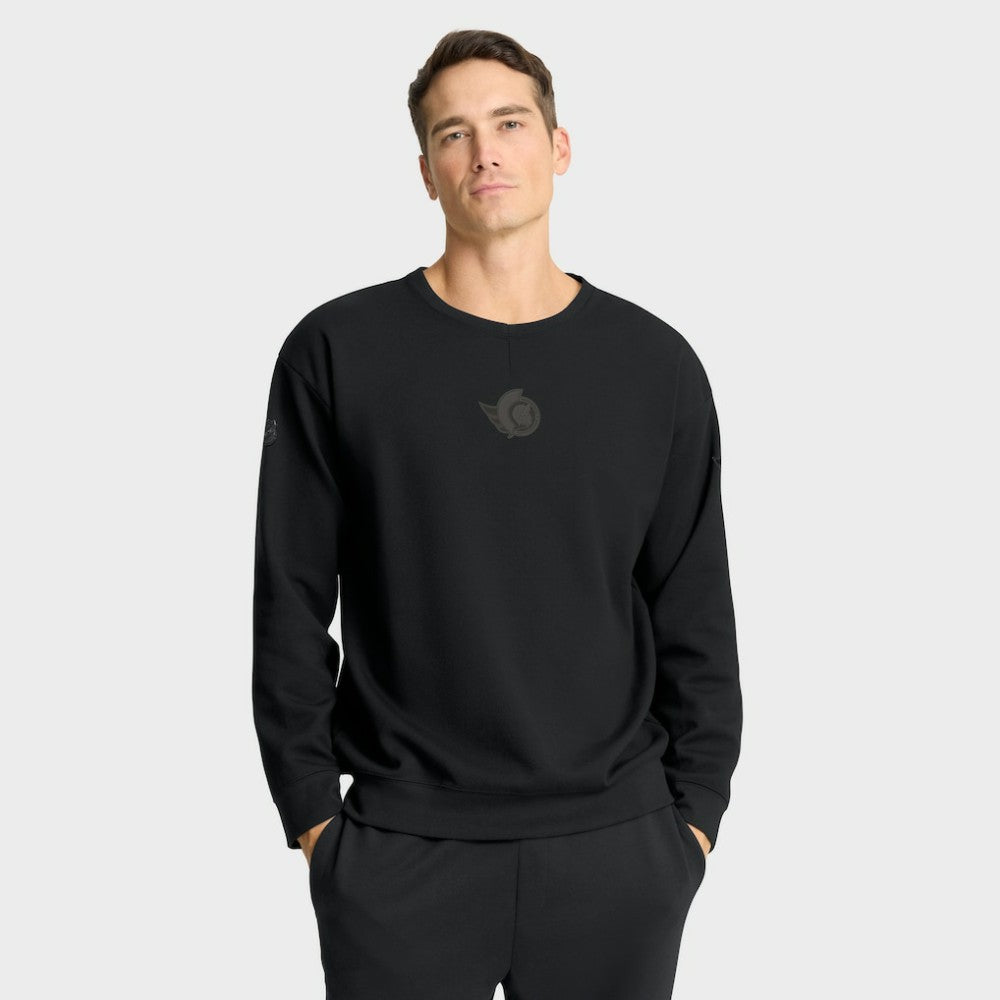 Ottawa Senators Fanatics Authentic Pro Road Tri-Blend Sweatshirt - Black Sweatshirts