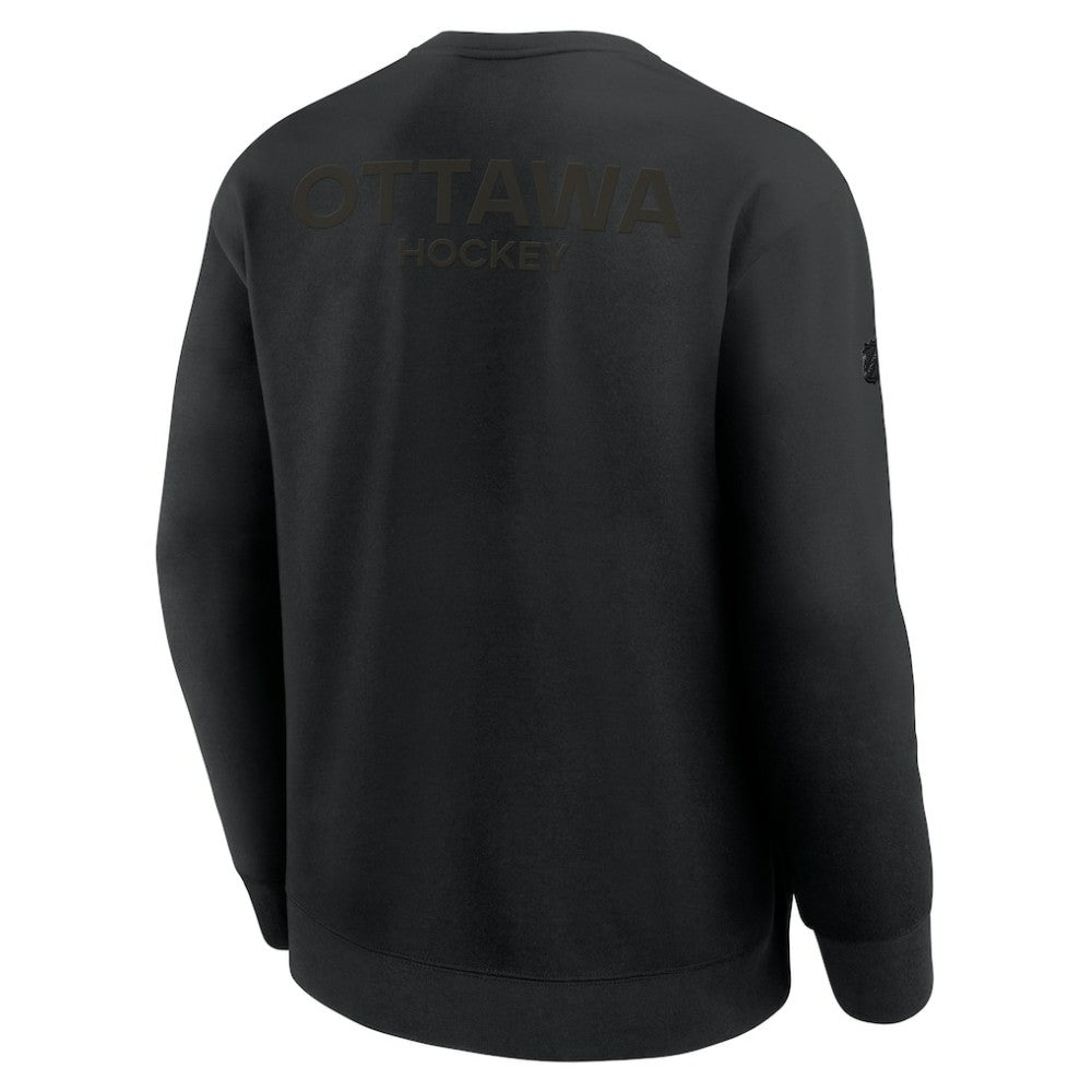 Ottawa Senators Fanatics Authentic Pro Road Tri-Blend Sweatshirt - Black Sweatshirts