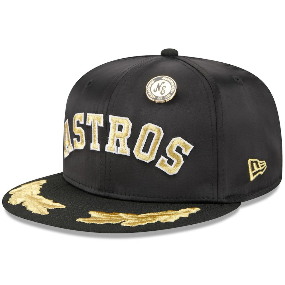 Houston Astros 2025 59FIFTY Day Gold Leaf 59FIFTY Fitted Hat Black