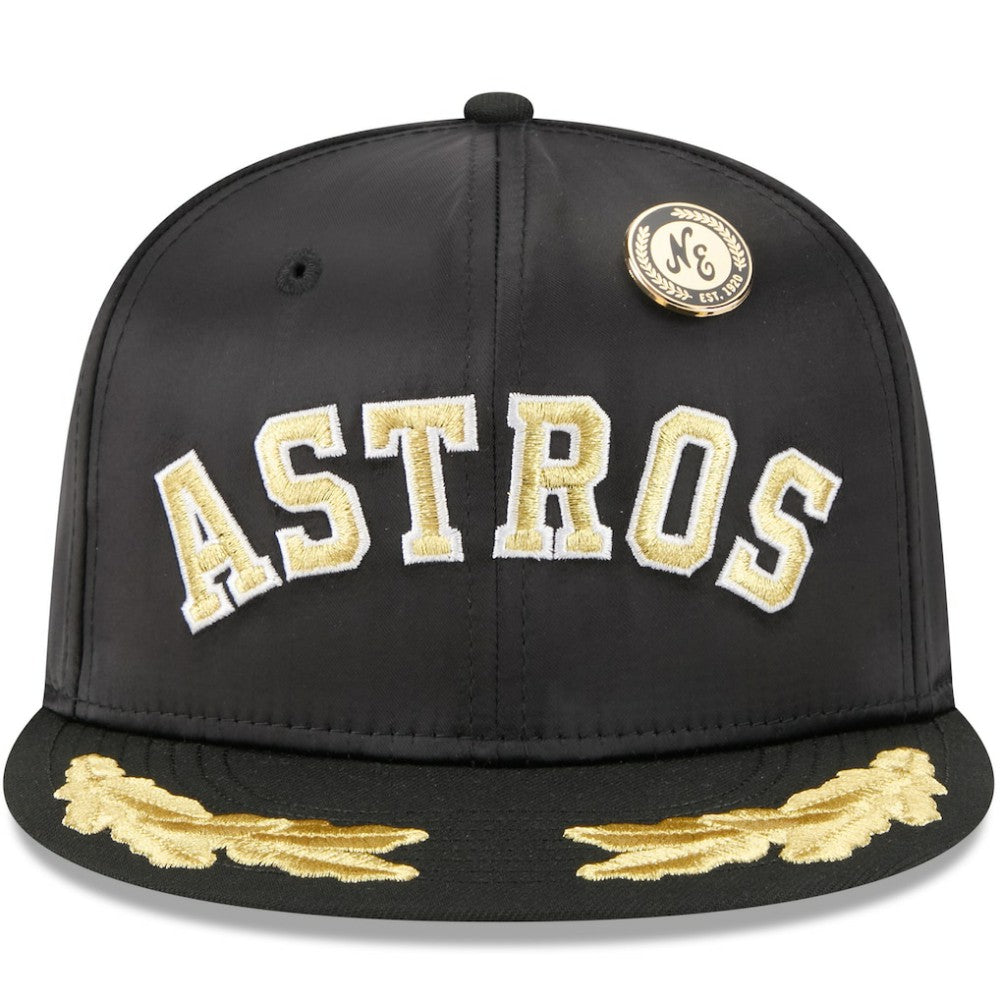 Houston Astros 2025 59FIFTY Day Gold Leaf 59FIFTY Fitted Hat Black