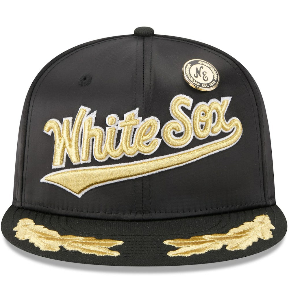 Chicago White Sox 2025 59FIFTY Day Gold Leaf 59FIFTY Fitted Hat Black
