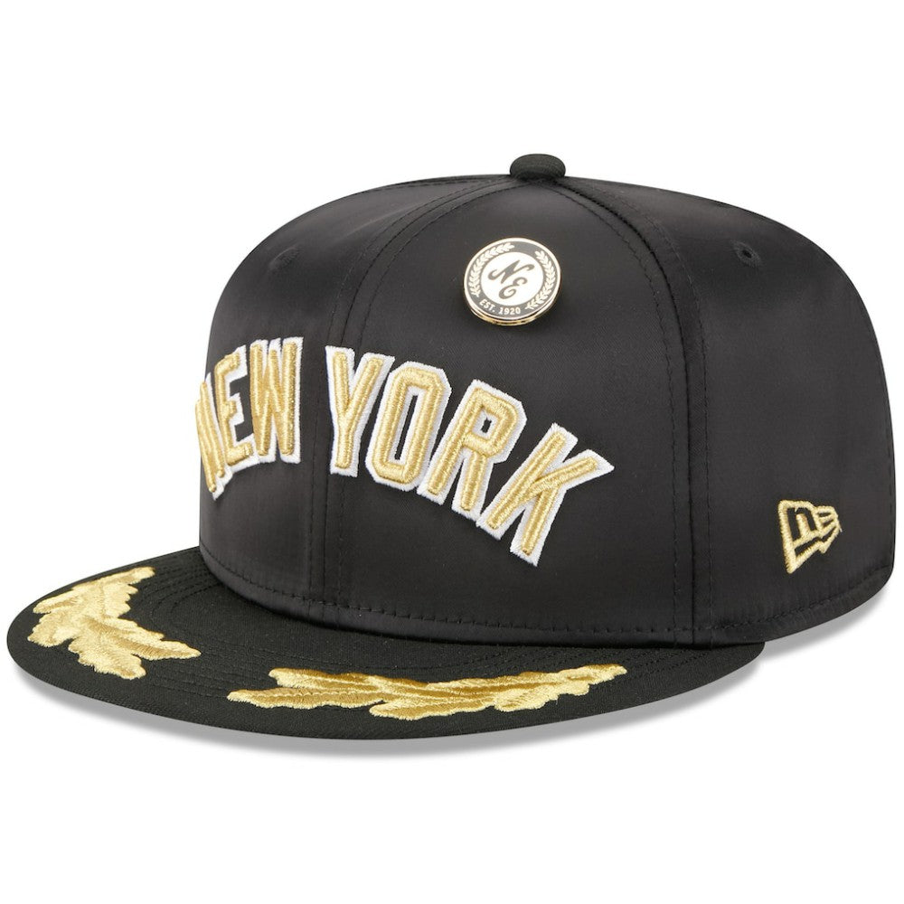 New York Yankees 2025 59FIFTY Day Gold Leaf 59FIFTY Fitted Hat Black