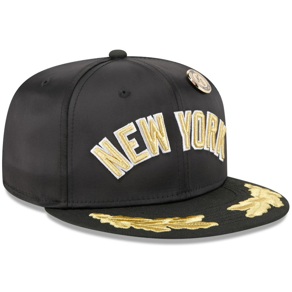 New York Yankees 2025 59FIFTY Day Gold Leaf 59FIFTY Fitted Hat Black